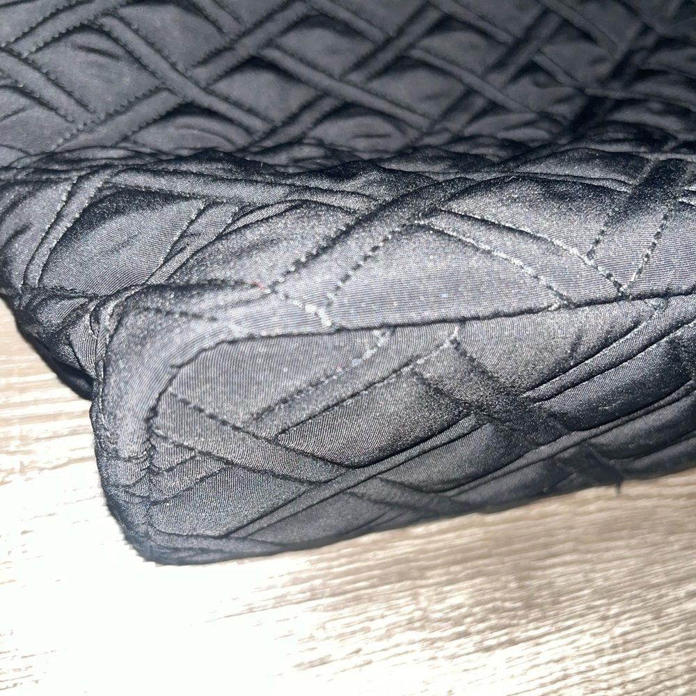 Vera Bradley Black Microfiber Large Quilted Tote BNOT NEVER USED - Picture 10 of 16